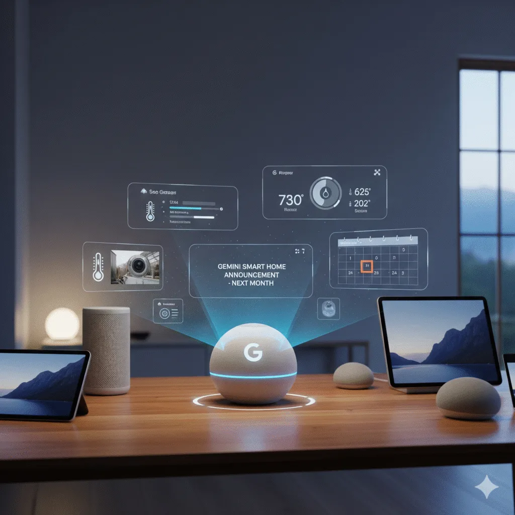 Google Gemini yapay zekâ destekli akıllı ev cihazları Not: Görsel Gemini ile oluşturulmuştur.